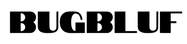 Black text 'BUGBLUF' on a white background