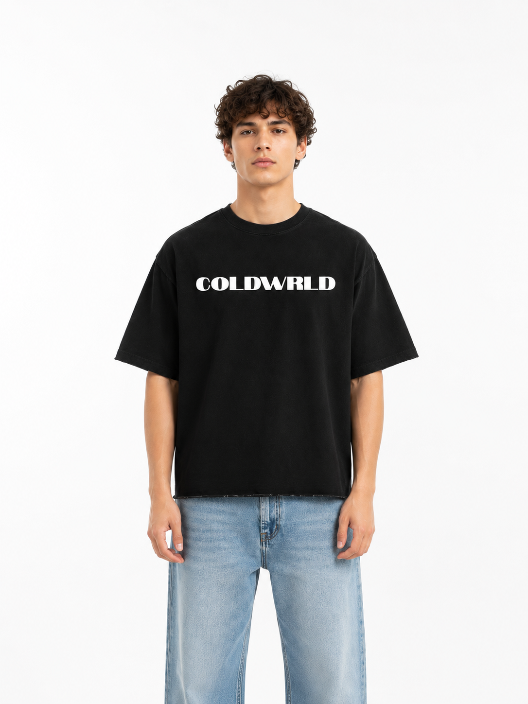 COLDWRLD Essential Boxy Tee – Black BUGBLUF