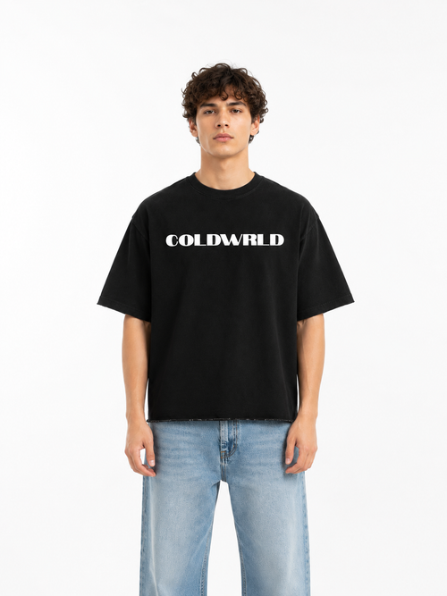 COLDWRLD Essential Boxy Tee – Black BUGBLUF