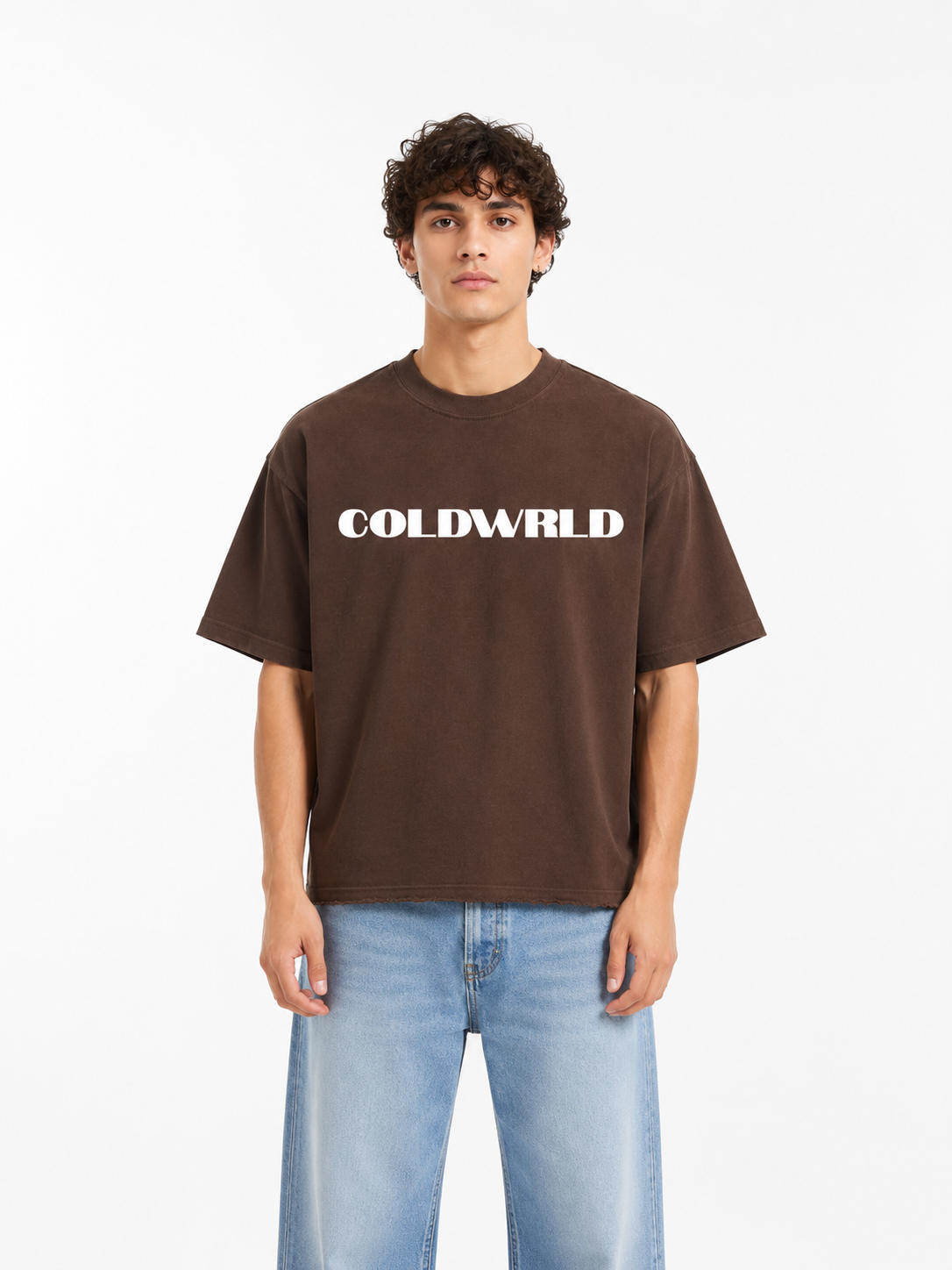 COLDWRLD Essential Boxy Tee – Vintage Brown Coldwrld
