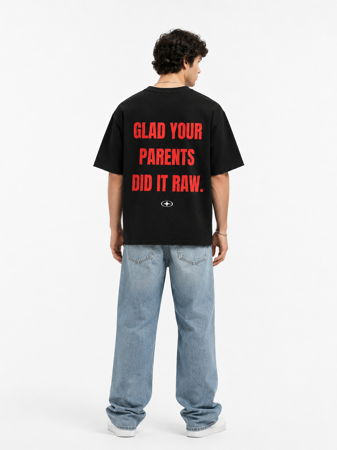 Did It Raw Oversized Tee – Black Coldwrld