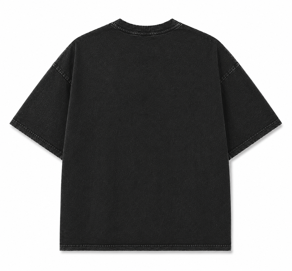 COLDWRLD Washed Oversized Tee – Black BUGBLUF