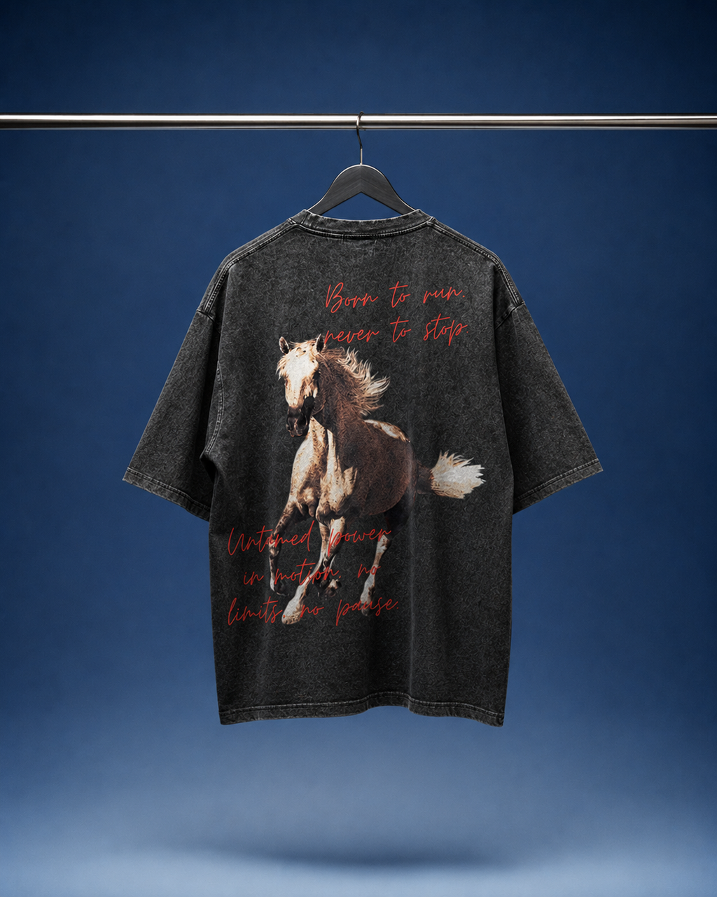 ACID WASH OVERSIZE GRAPHIC TEE BUGBLUF
