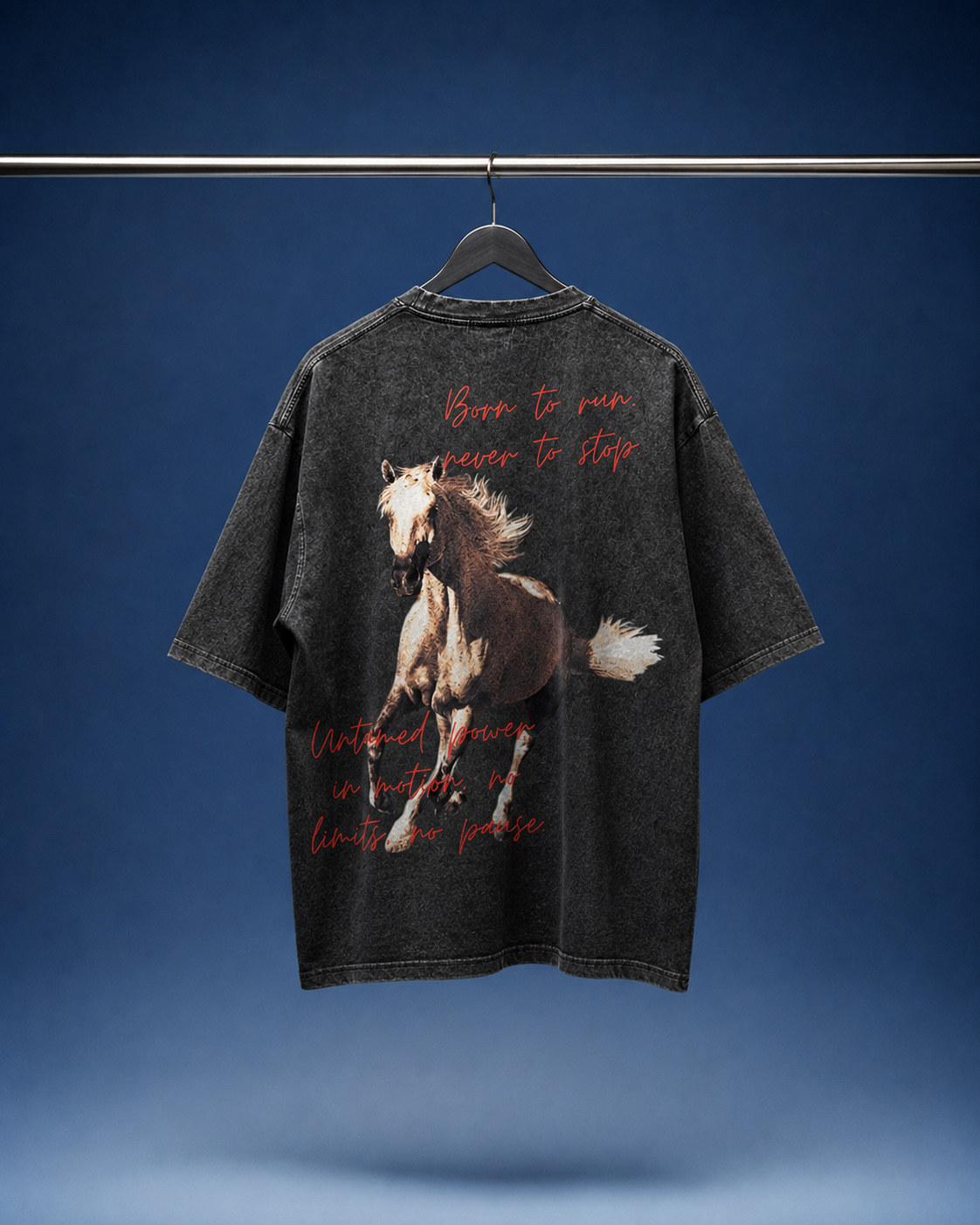 ACID WASH OVERSIZE GRAPHIC TEE BUGBLUF