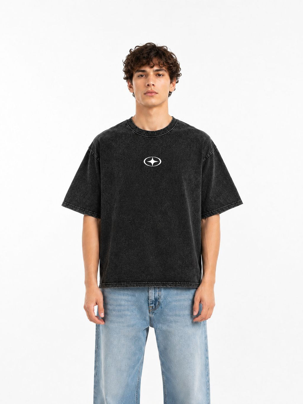 COLDWRLD Washed Oversized Tee – Black BUGBLUF