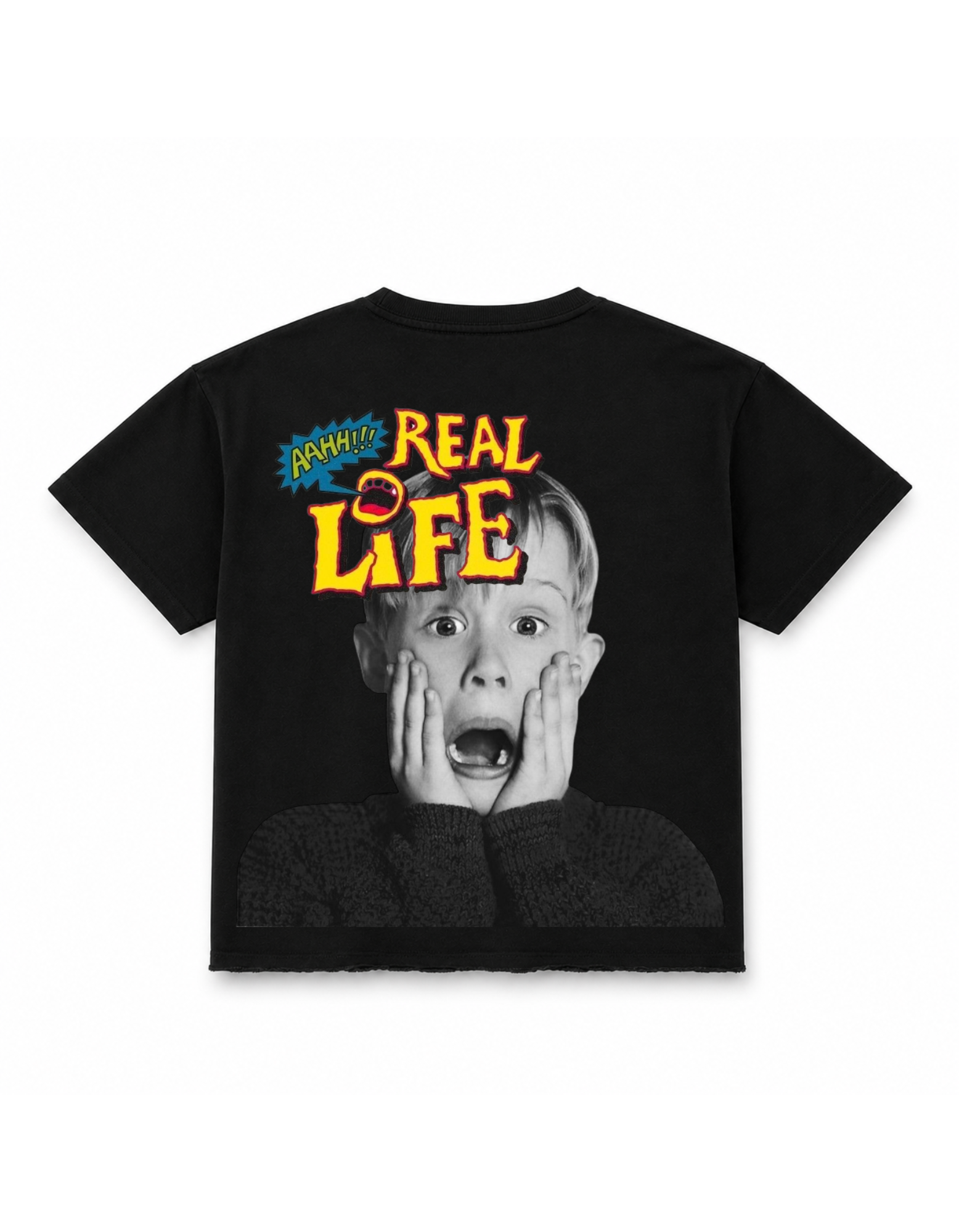 Graphic Oversized Boxy Tee – Black Coldwrld