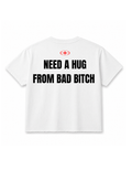 Bad Bitch Oversized Boxy Fit T-Shirt - White Coldwrld