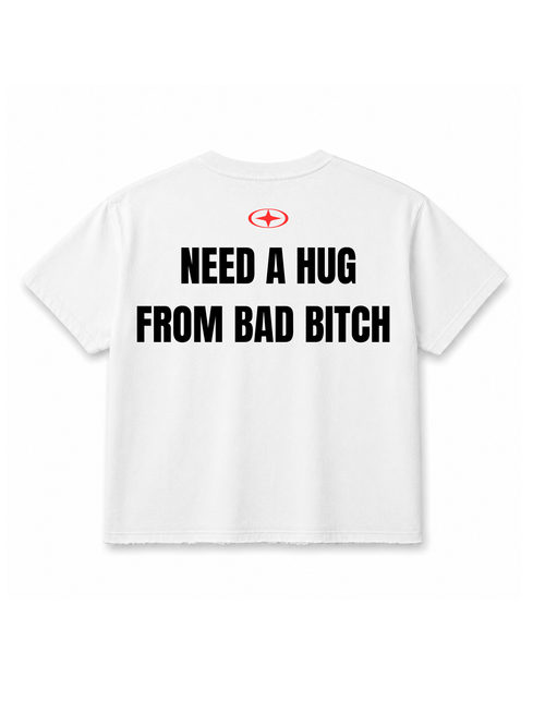 Bad Bitch Oversized Boxy Fit T-Shirt - White Coldwrld
