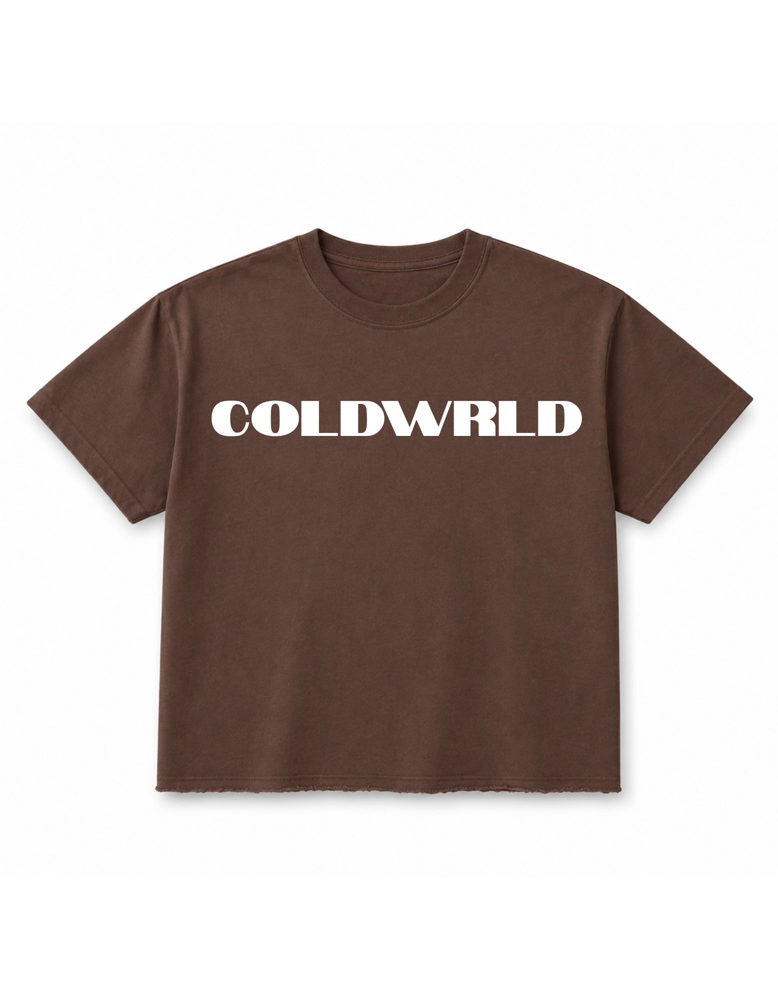 COLDWRLD Essential Boxy Tee – Vintage Brown Coldwrld